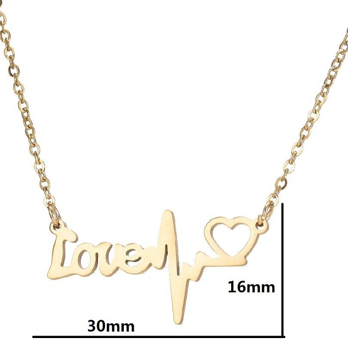 INS Style Geometric Stainless Steel  Plating Necklace 1 Piece