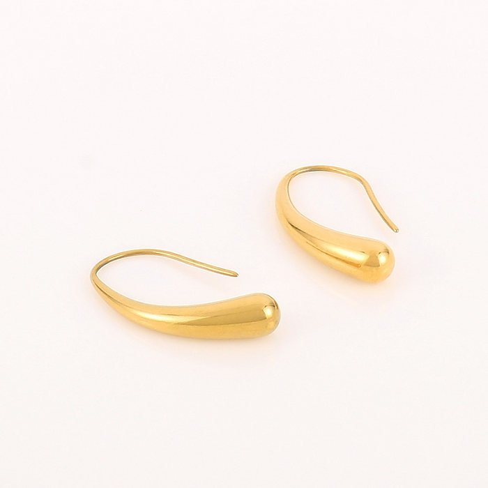 1 Pair Simple Style Streetwear Geometric Plating Stainless Steel  Earrings