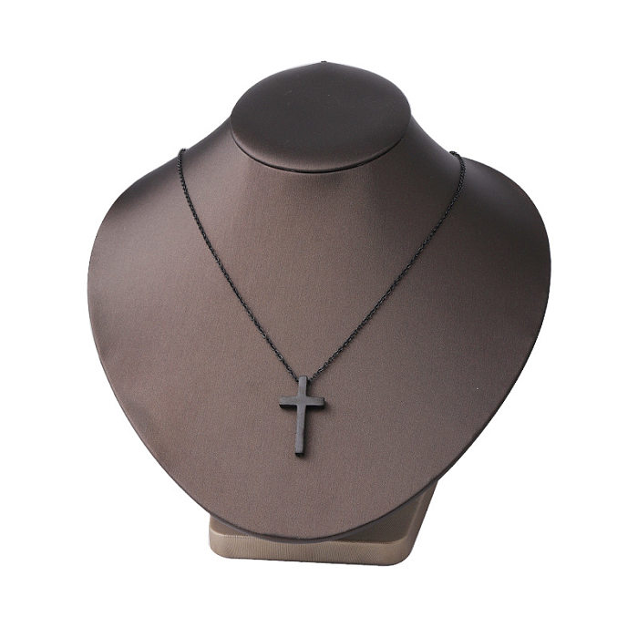 Fashion Cross Stainless Steel  Patchwork Pendant Necklace 1 Piece