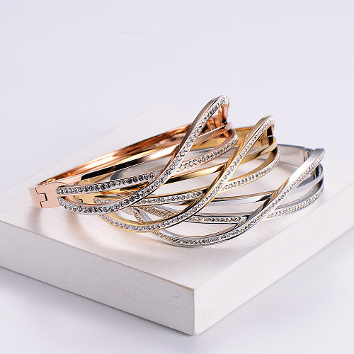Korean Personality Diamond Stainless Steel Bracelet Wholesale