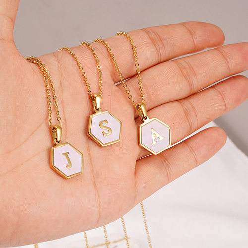 Modern Style Letter Stainless Steel  Necklace Plating Stainless Steel  Necklaces