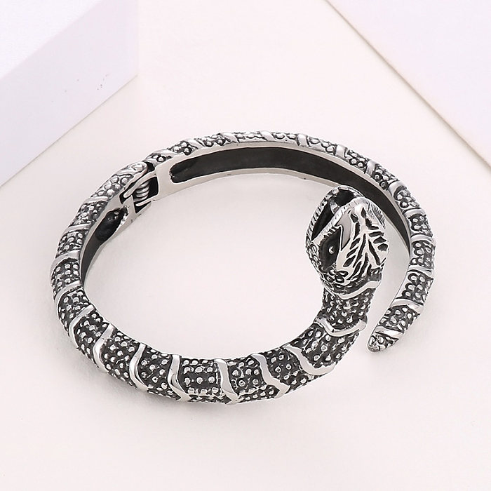 Hip-Hop Snake Stainless Steel Plating Bangle 1 Piece