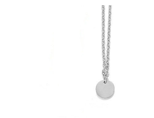Simple Style Round Stainless Steel  Stainless Steel Plating Pendant Necklace