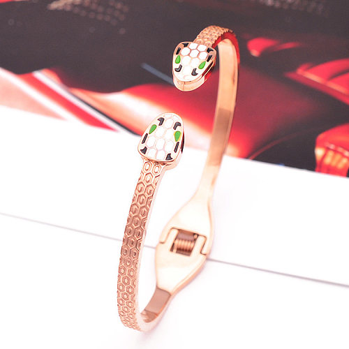 Bracelets de manchette d'acier inoxydable de serpent de style classique de style simple en vrac