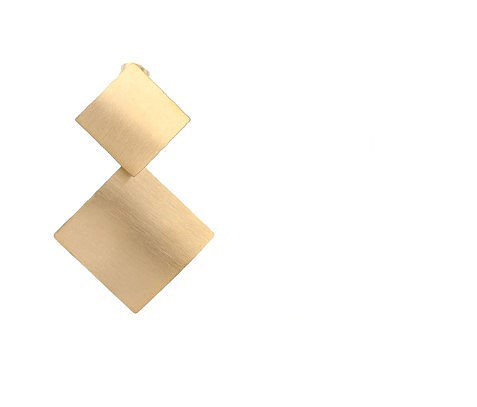 Brincos de retalhos de aço inoxidável de losango estilo simples de 1 peça