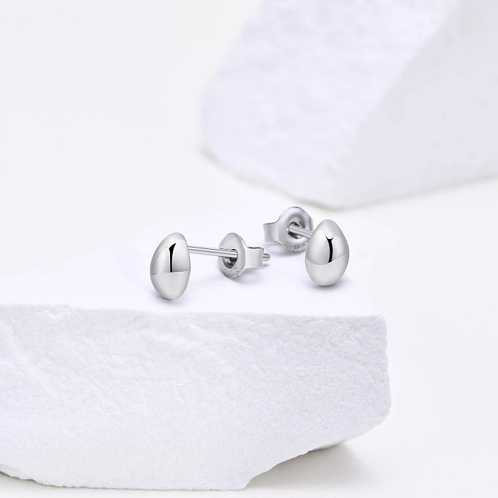 1 Pair Casual Artistic Water Droplets Plating Stainless Steel  Ear Studs