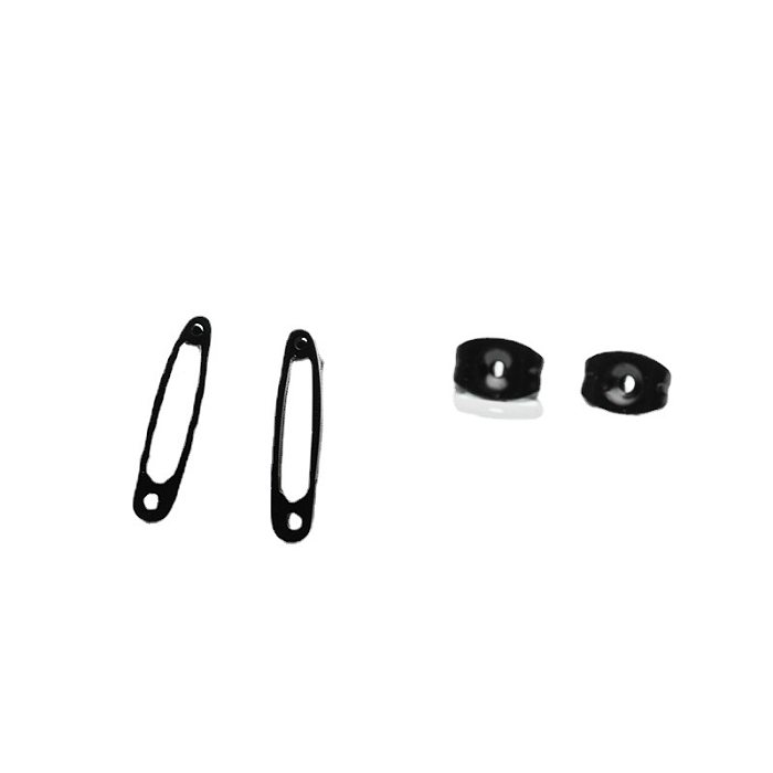1 paire de clous d'oreilles en acier inoxydable, cercle de Style Simple, placage irrégulier