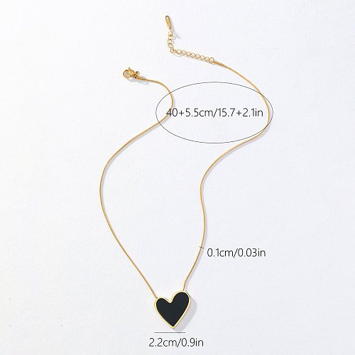 Cute Sweet Artistic Heart Shape Stainless Steel Pendant Necklace