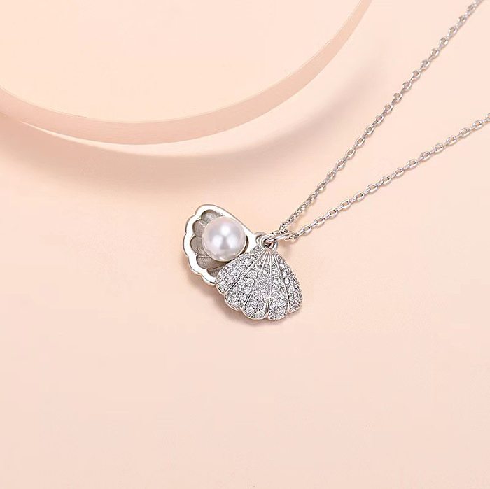 Casual Geometric Stainless Steel Plating Zircon Necklace 1 Piece