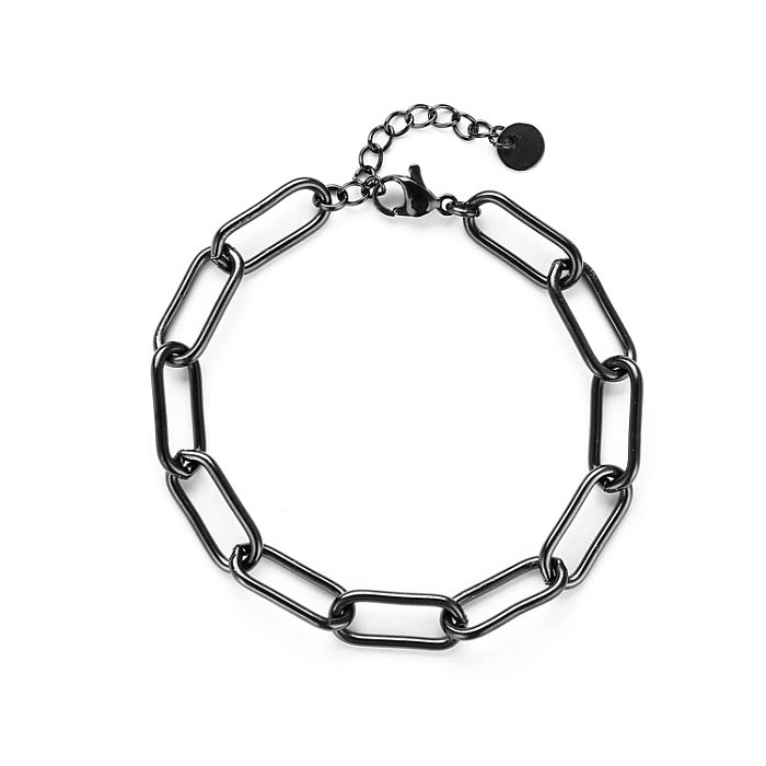 Simple Style Geometric Stainless Steel Plating Bracelets