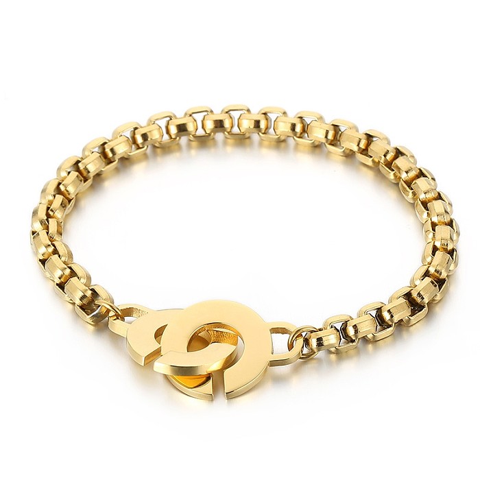 New Simple Thick Chain Chain Stainless Steel Bracelet