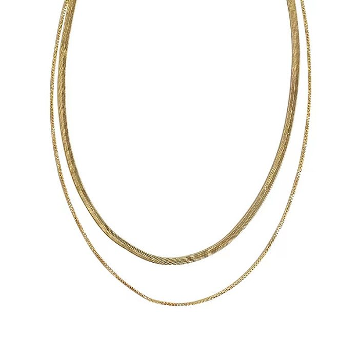 Simple Style Geometric Solid Color Stainless Steel Necklace 1 Piece