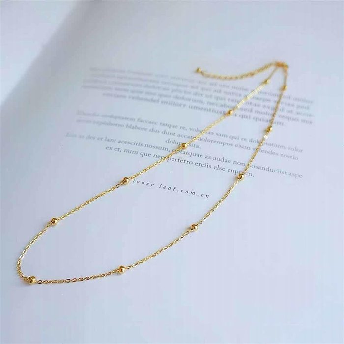 Simple Style Solid Color Stainless Steel Plating Necklace
