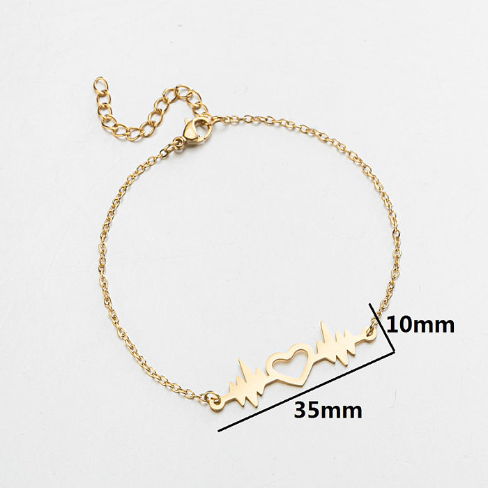 1 Piece Fashion Star Moon Stainless Steel Plating Bracelets