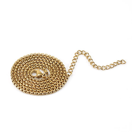 1 Piece Fashion Solid Color Stainless Steel  Plating Necklace