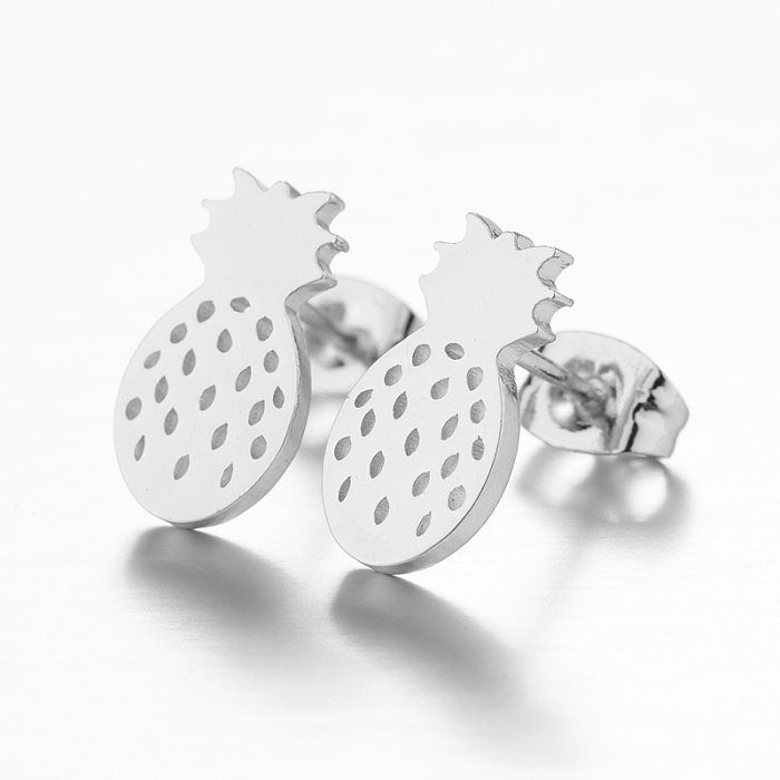 Simple Style Geometric Stainless Steel  Earrings Plating No Inlaid Stainless Steel  Earrings