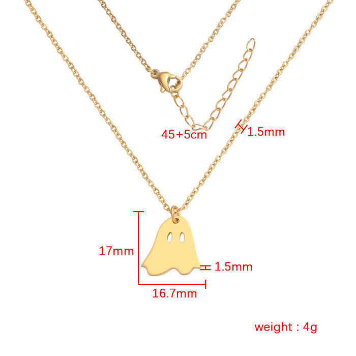 Basic Solid Color Stainless Steel Plating Pendant Necklace