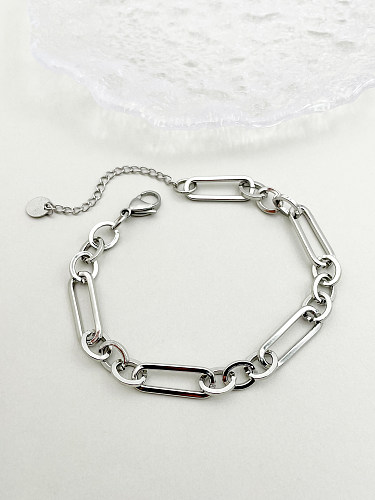 Basic Simple Style Irregular Stainless Steel Patchwork Bracelets