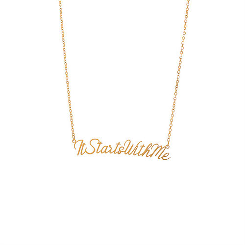 Basic Lady Letter Stainless Steel Plating Necklace