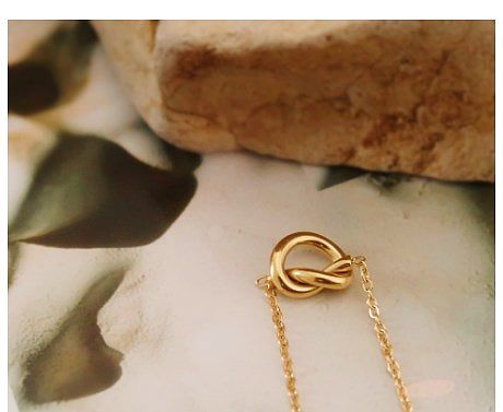 Simple Style Heart Shape Knot Stainless Steel Pendant Necklace In Bulk
