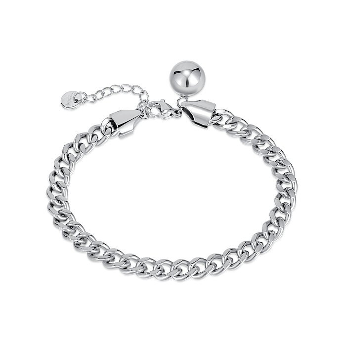 Simple Style Classic Style Irregular Stainless Steel Titanium Steel Plating Bracelets