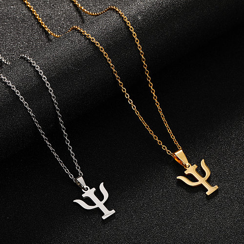 Casual Modern Style Symbol Stainless Steel  Plating Pendant Necklace Long Necklace