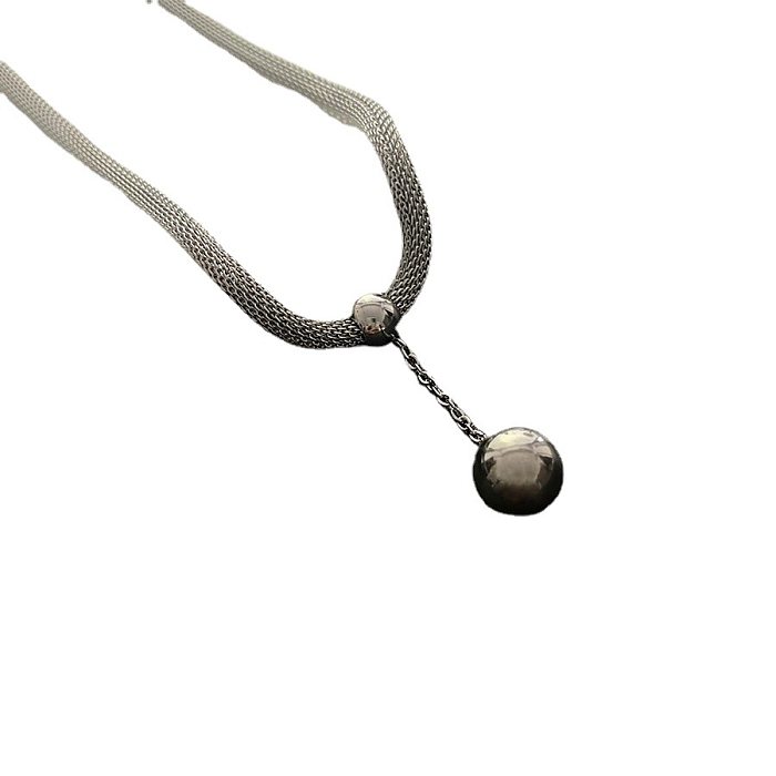 Fashion Ball Stainless Steel Pendant Necklace 1 Piece