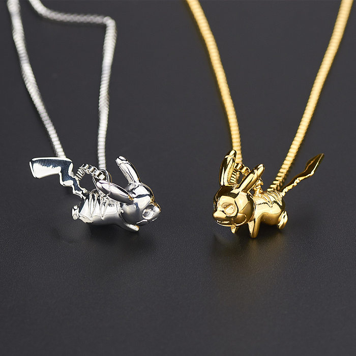 Jóias por atacado Pikachu pingente de aço inoxidável colar de jóias