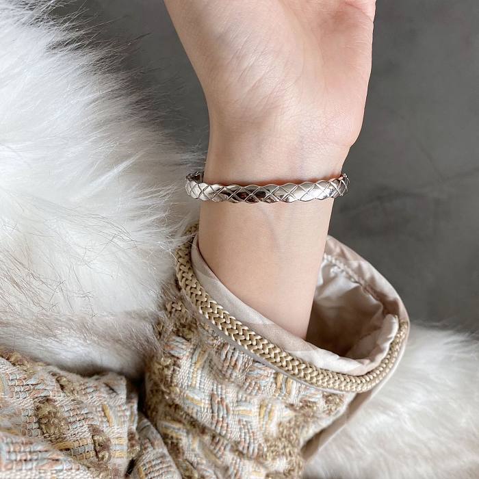 Bracelet Fashion Losange en Titane et Acier Plaqué 1 Pièce
