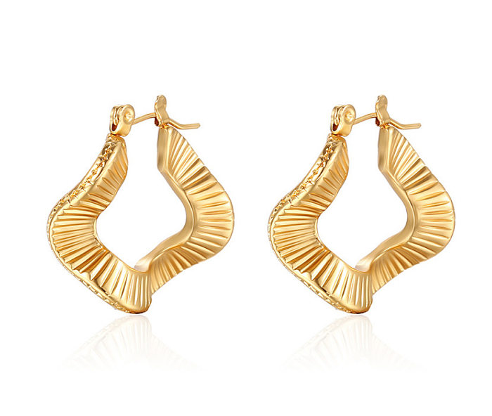 1 Pair Simple Style U Shape Plating Stainless Steel Gold Plated Ear Studs
