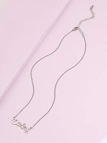 IG Style Letter Stainless Steel  Necklace