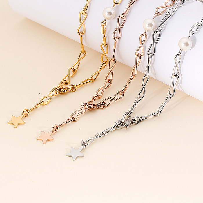 Simple Style Star Stainless Steel Plating Gold Plated Necklace