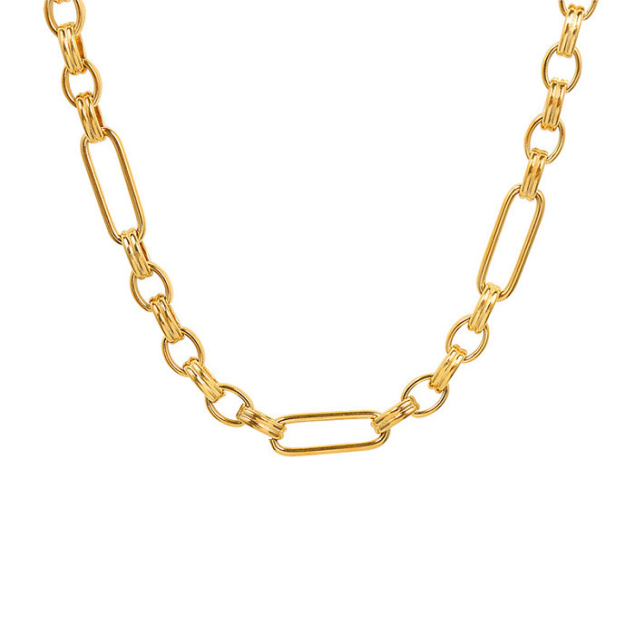 Bracelet collier géométrique simple en acier inoxydable