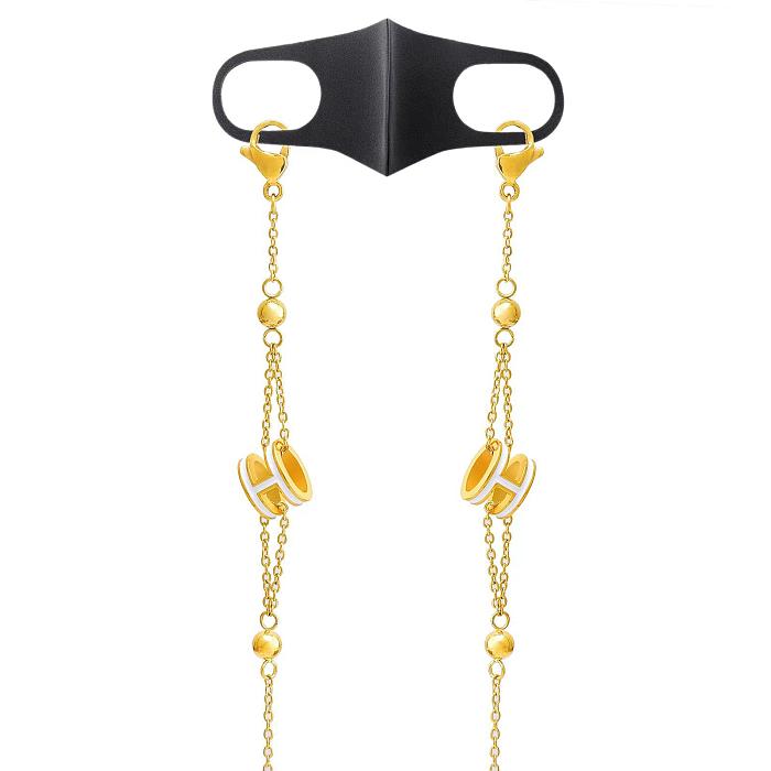 Modische Halskette in Herzform aus Edelstahl mit Überzug aus Edelstahl, 1 Stück