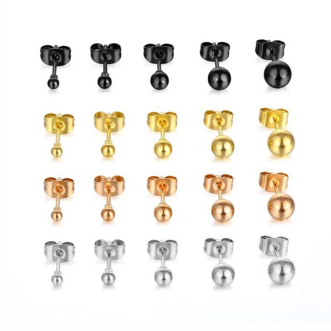 Simple Style Geometric Stainless Steel Ear Studs 1 Piece