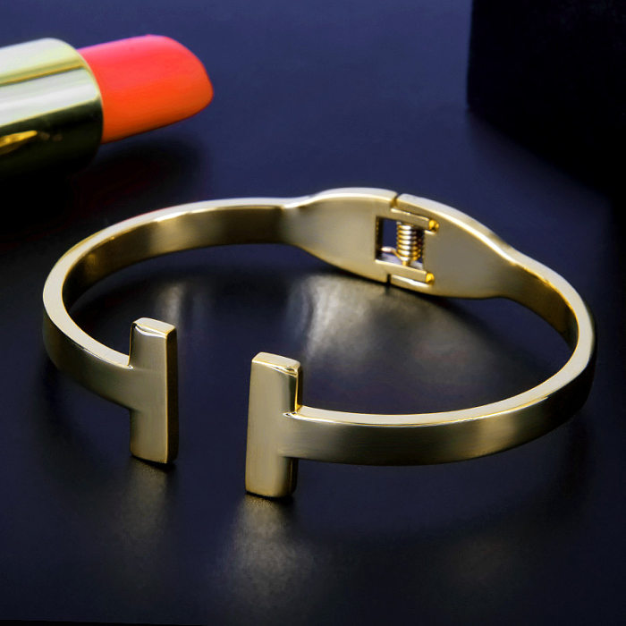 Bracelet géométrique en acier inoxydable de style simple