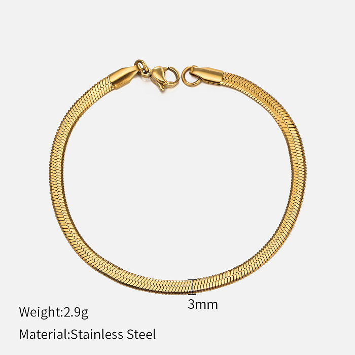 Fashion Geometric Stainless Steel Plating Bracelets