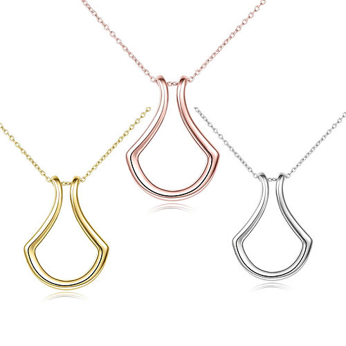 Simple Style Geometric Stainless Steel Pendant Necklace