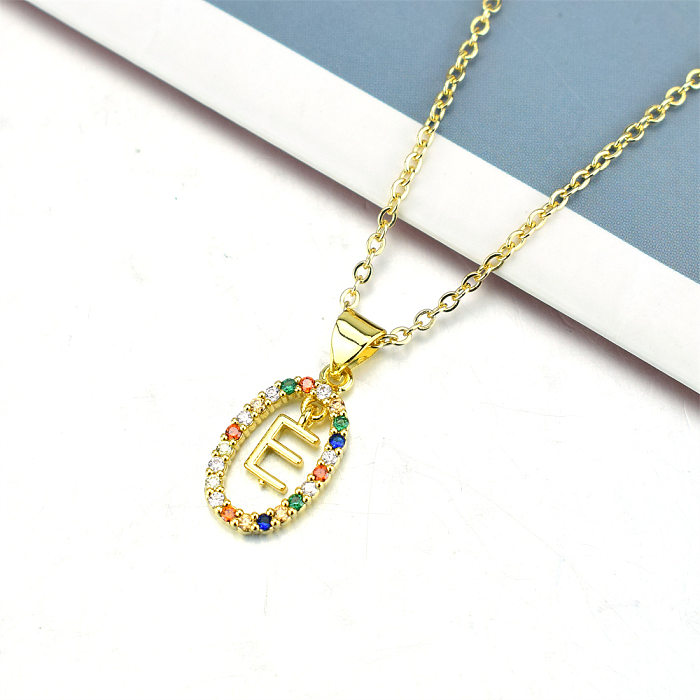 Simple Style Letter Stainless Steel  Plating Inlay Zircon Pendant Necklace