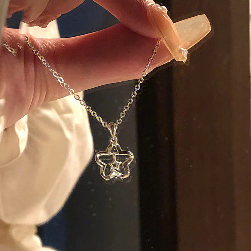 Casual Simple Style Star Stainless Steel Plating Pendant Necklace