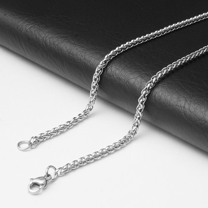 Fashion Solid Color Stainless Steel  Plating Necklace 1 Piece