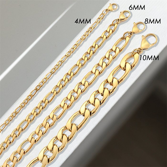 Hip-Hop Geometric Stainless Steel  Plating Necklace