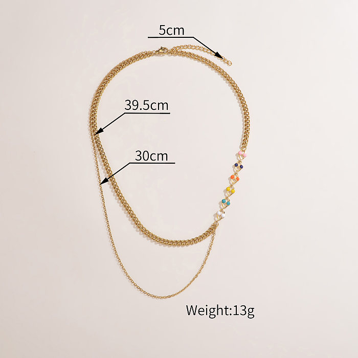 Vintage Style Geometric Stainless Steel  Necklace Plating Stainless Steel  Necklaces