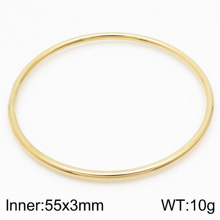 Formal Solid Color Stainless Steel Bangle