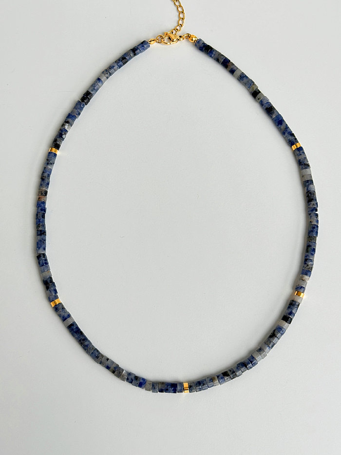 IG Style Natural Stone Beaded Necklace