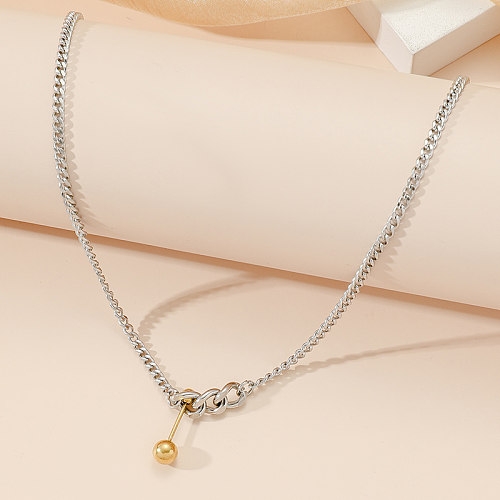 Elegant Lady Lines Stainless Steel Polishing Pendant Necklace