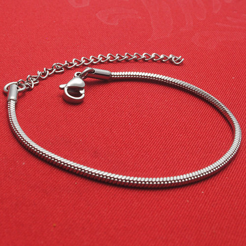 Simple Style Waves Stainless Steel Polishing Bracelets 1 Piece