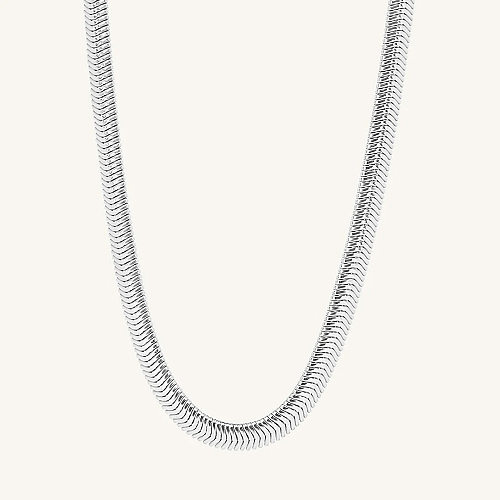 Hip-Hop Retro Solid Color Stainless Steel Plating 18K Gold Plated Necklace