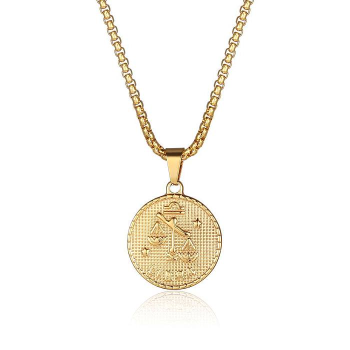 Fashion Constellation Stainless Steel Pendant Necklace Gold Plated Stainless Steel  Necklaces