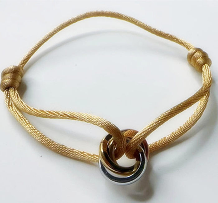 Bracelets en acier titane de couleur unie de style simple en vrac